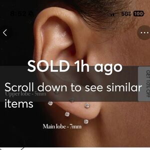 Adornmonde Frankie U Hoop Diamond Earrings